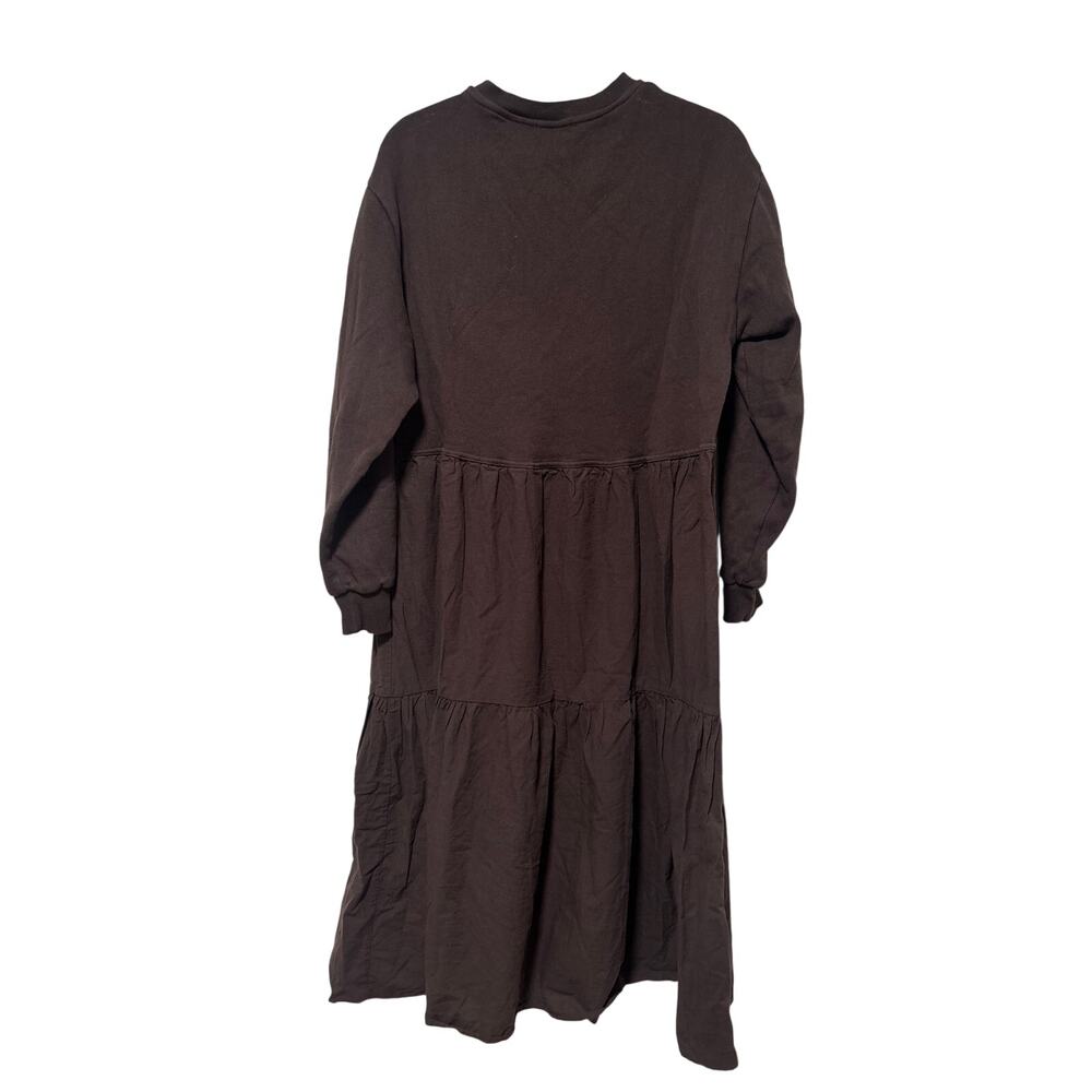 Zara Brown Long Sleeve Sweatshirt Dress M - Picture 7 of 7
